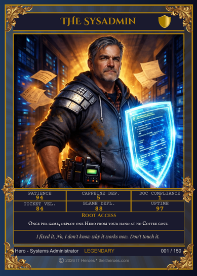 IT Heroes Trading Card Game Booster Pack for IT Professionals — First Responders Series Booster Pack